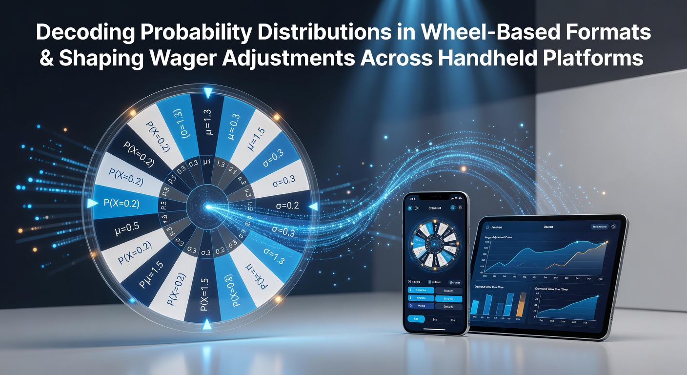 Diagram illustrating probability distributions across wheel-based gaming formats on mobile devices
