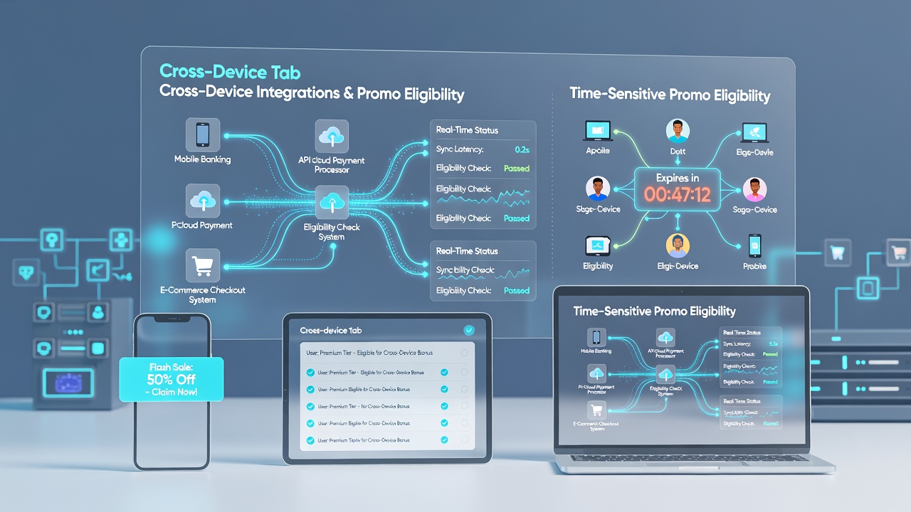 Cross-device table game interface showing synced promotional timers