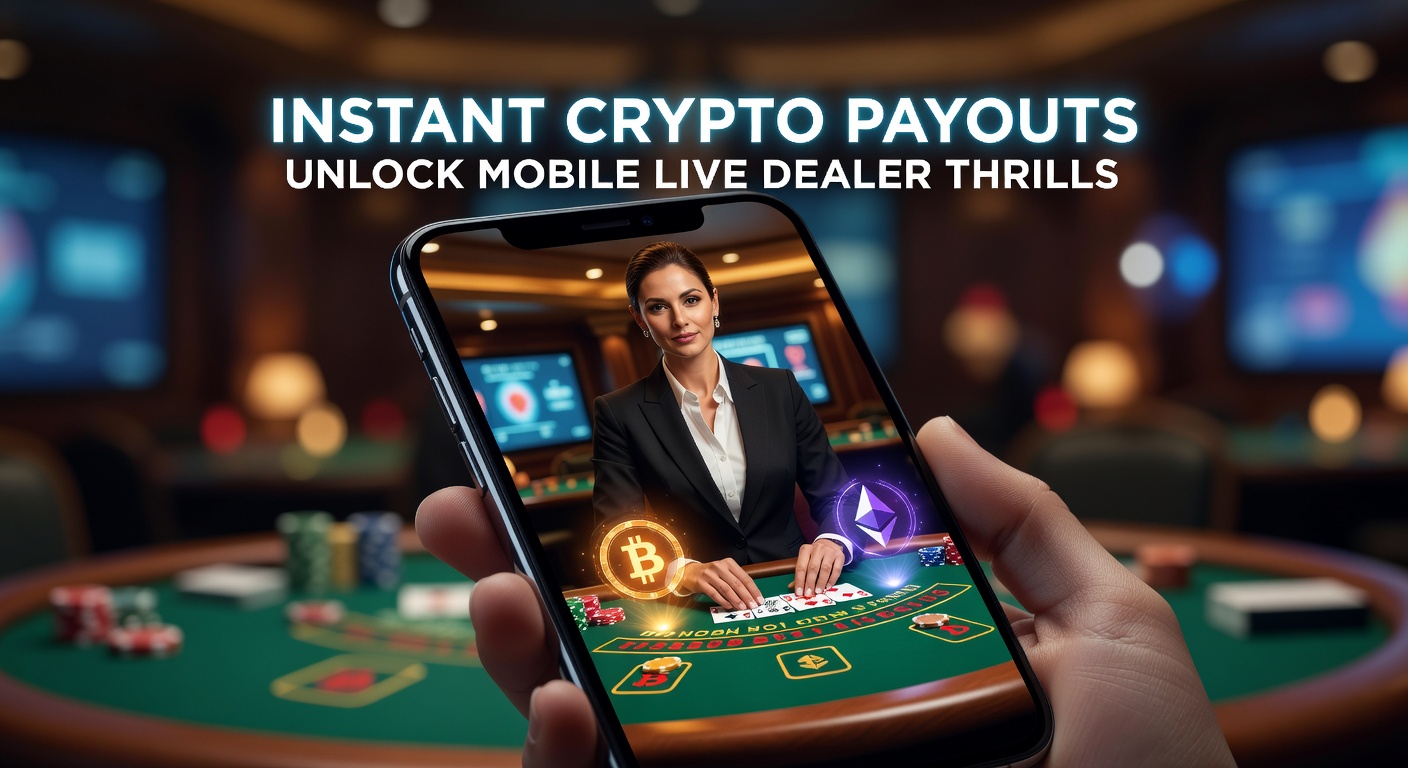 Dynamic mobile screen showing a live roulette dealer spinning the wheel alongside a crypto wallet confirming instant payout