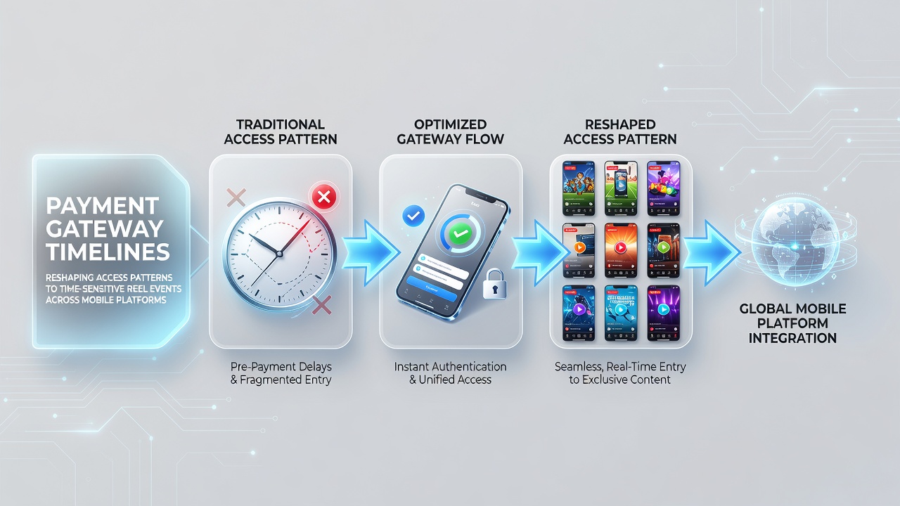 Analytics dashboard displaying mobile user access patterns to timed reel events