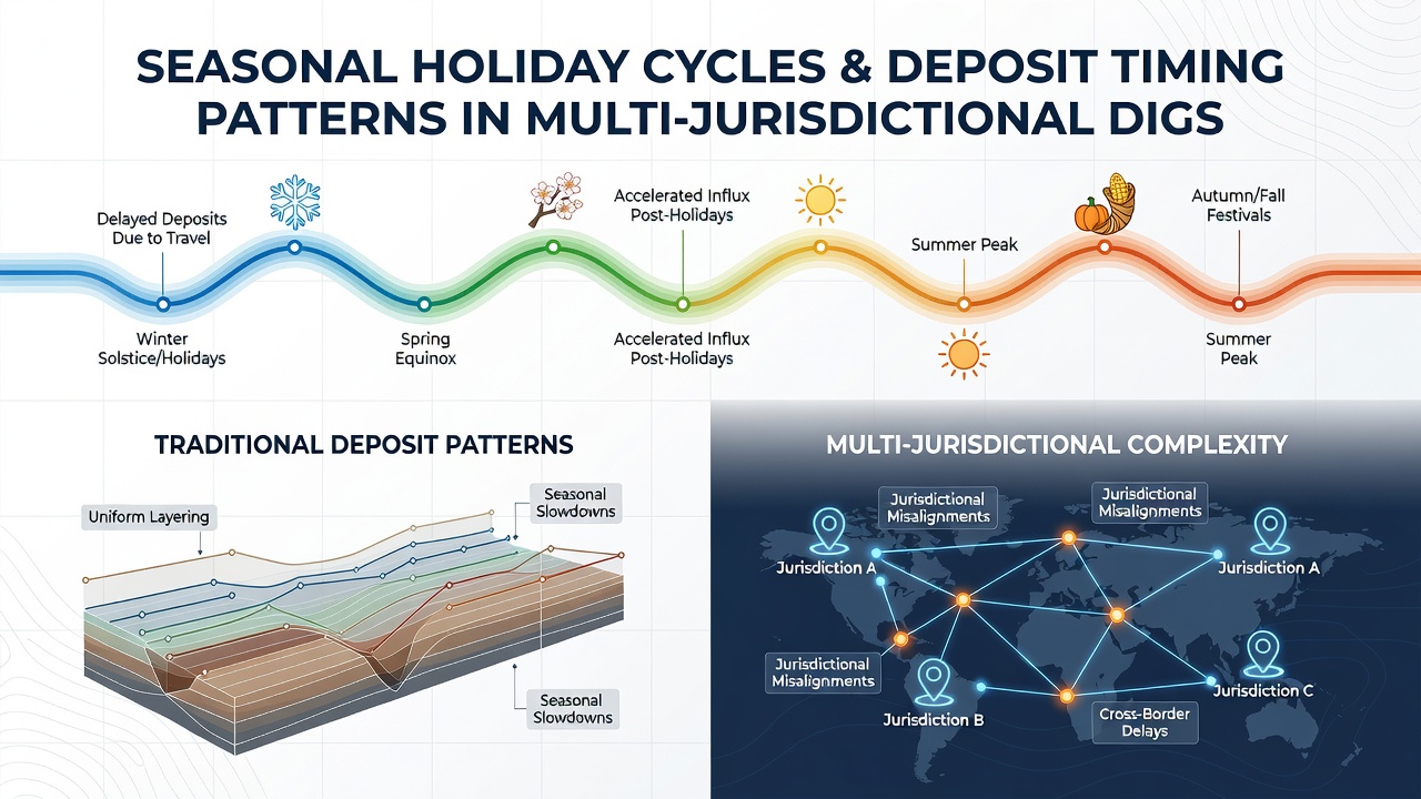 Multi-jurisdictional gaming network map illustrating holiday deposit flow variations