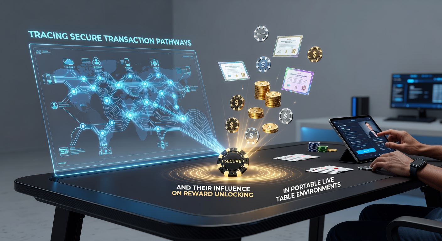 Illustration of secure transaction pathways connecting mobile devices to live table gaming servers