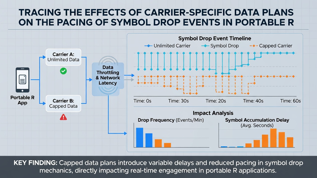 Data transmission diagram illustrating latency impact on reel symbol timing across state networks