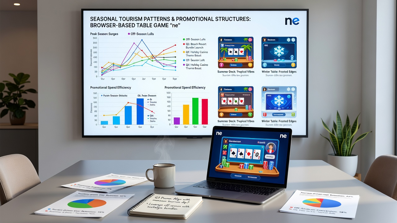 Analytics dashboard showing seasonal shifts in table game promotions across browser networks